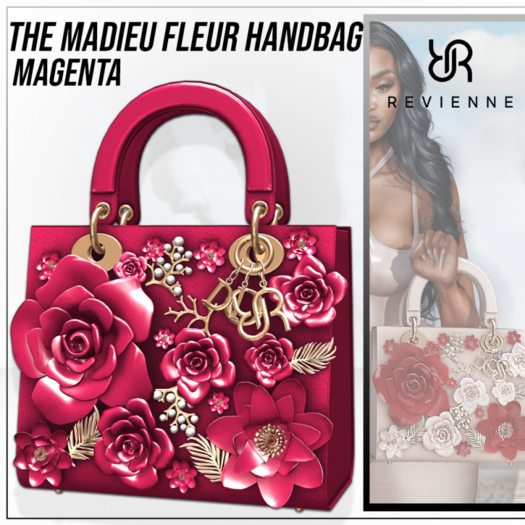 Revienne: The Madieu Fleur Handbag [MAGENTA]