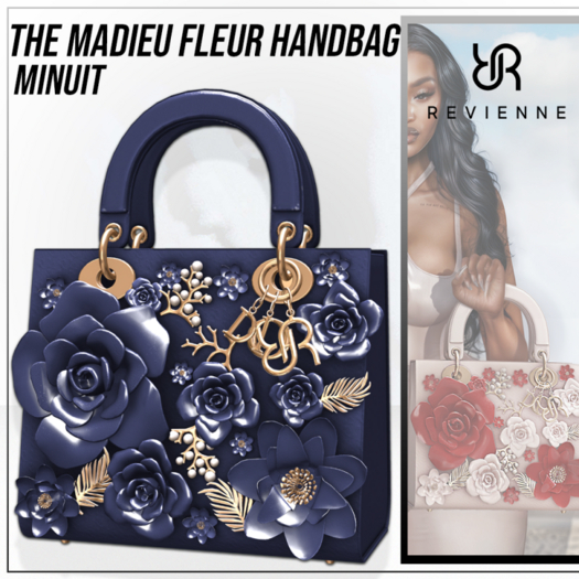 Revienne: The Madieu Fleur Handbag [MINUIT]