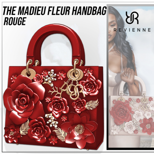 Revienne: The Madieu Fleur Handbag [ROUGE]