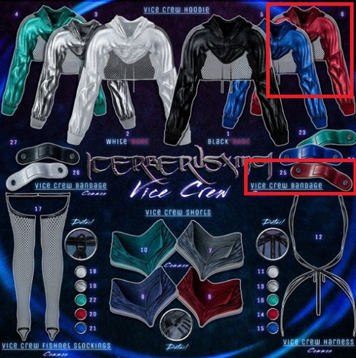 [CX] Vice Crew ( Red set )