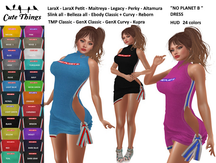 [CT] "No Planet B " Dress - Larax - Petit - Maitreya - Legacy - Perky - Reborn - Kupra - GenX all - Altamura - more DEMO