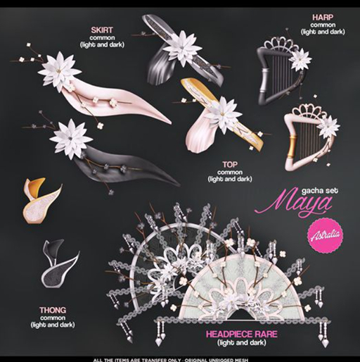Astralia - Maya set (dark headpiece) RARE
