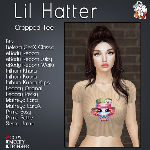 ~TL~ Lil Hatter Cropped Tee
