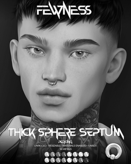 Fewness - Thick Sphere Septum Piercing - DEMO