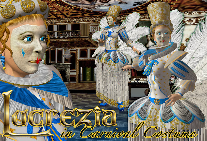 Lucrezia in carnival costume