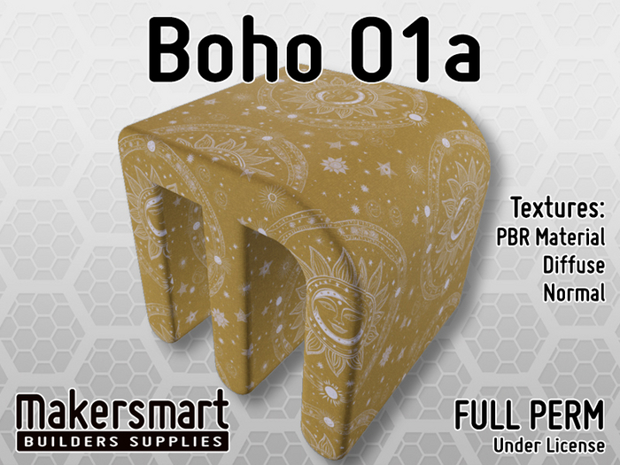 PBR Material Fabric Boho 01a