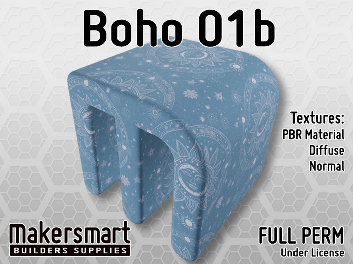 PBR Material Fabric Boho 01b