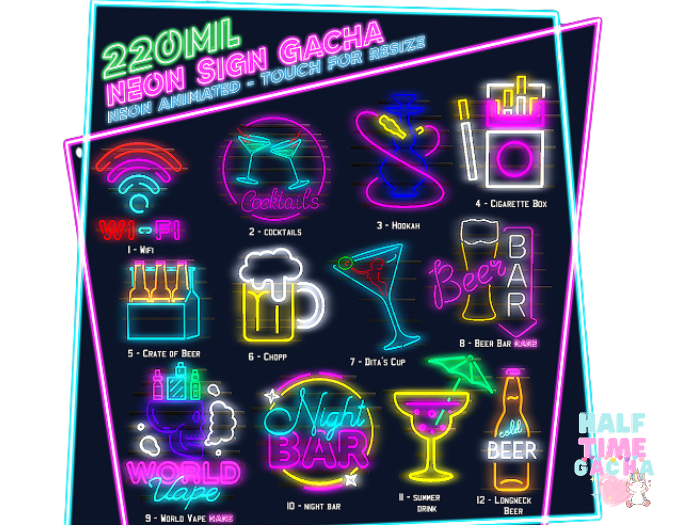 Second Life Marketplace - 220ML - Neon Sign Gacha - Hookah - COMMON