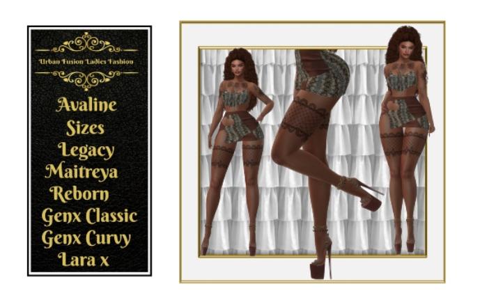 AVALINE SNAKESKIN SKIRT TOP & SHOES