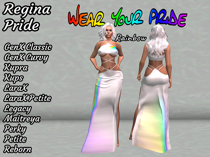 Regina Pride Rainbow White