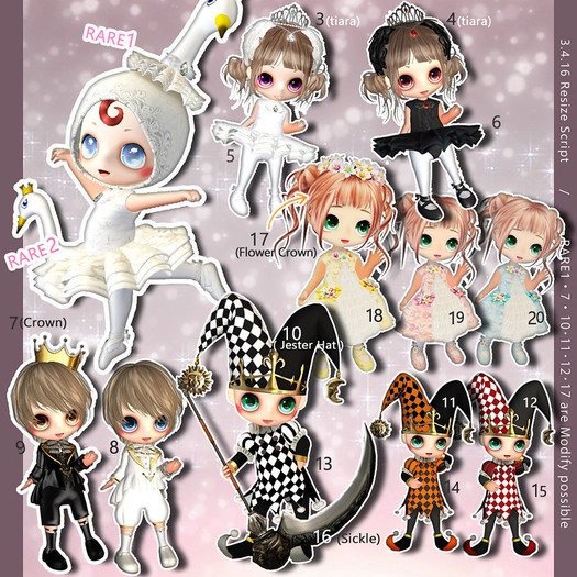 13 [LaFranG] CHIBIT Swan Lake #13- Jester (Black)