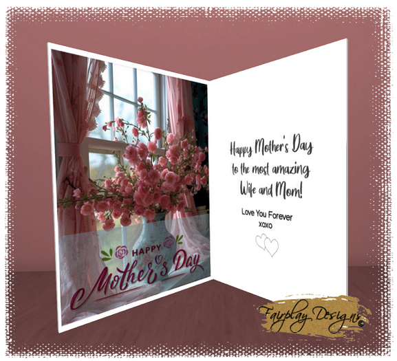 ~FDA~For My Wife, Mother's Day Card~Touch Me~