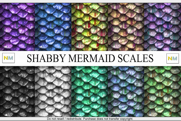 Shabby Mermaid Scales Textures