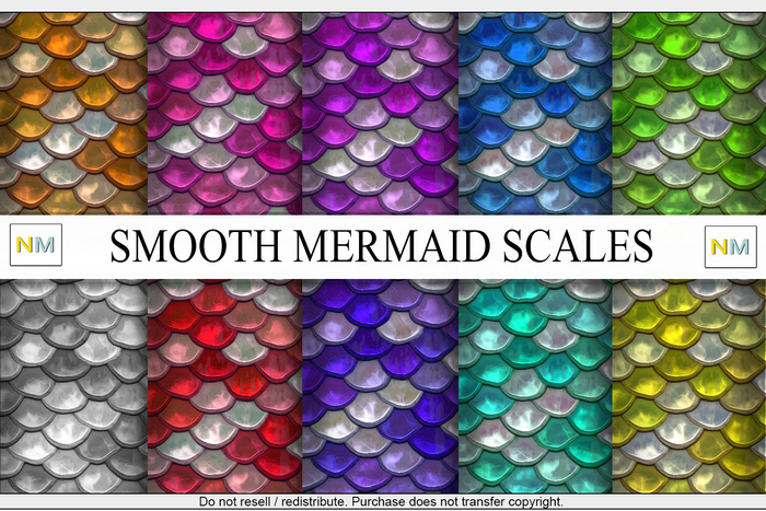 Smooth Mermaid Scales Textures