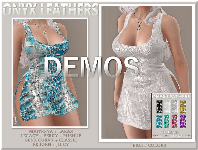 Demos for Minimal Croc Dress - Eight Colors 