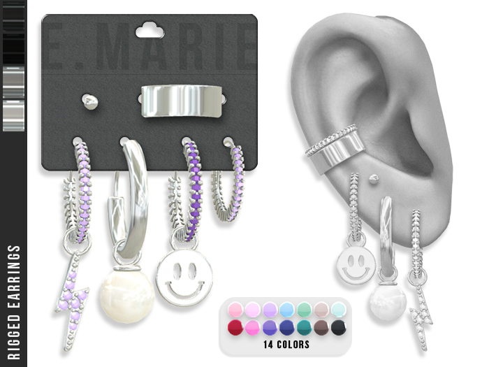 e.marie // Leila Earrings - Silvers