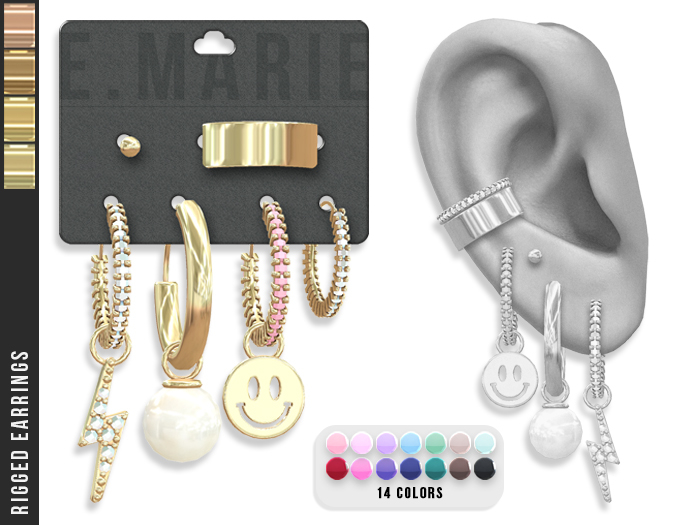 e.marie // Leila Earrings - Golds