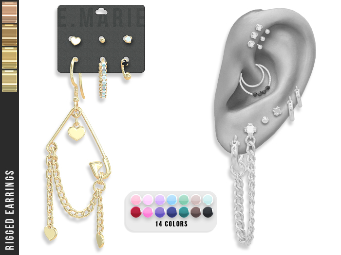 e.marie // Leyla Earrings - Golds