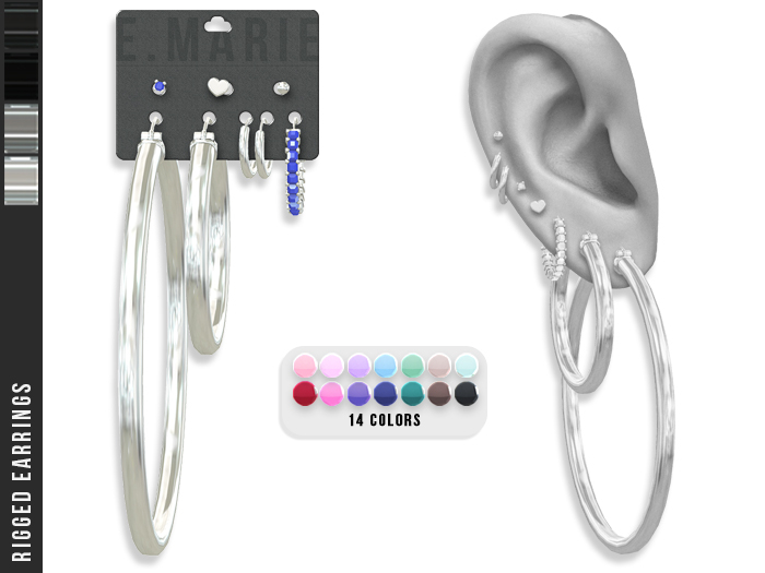 e.marie // Marcia Earrings - Silvers 