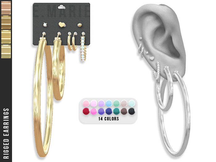 e.marie // Marcia Earrings - Golds