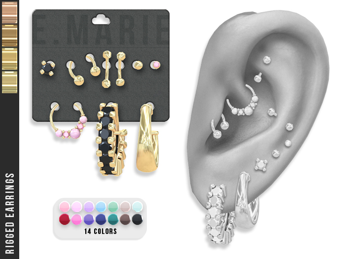e.marie // Maryna Earrings - Golds