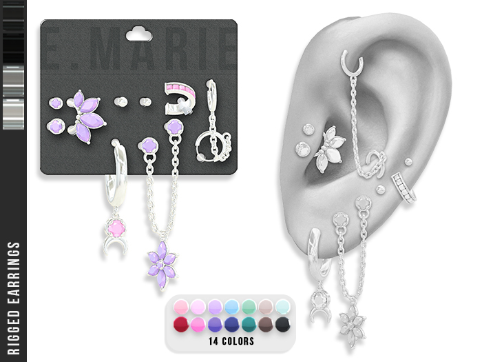 e.marie // Mireya Earrings - Silvers