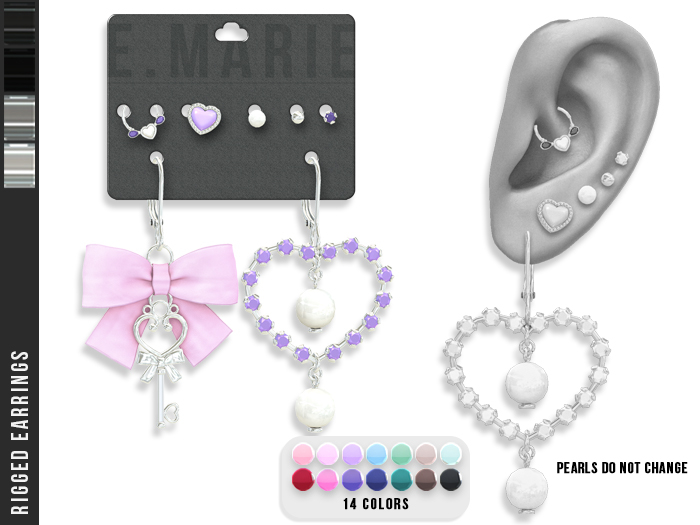 e.marie // Rosa Earrings - Silvers