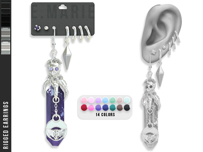 e.marie // Rowena Earrings - Silvers