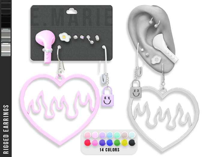 e.marie // Shana Earrings - Silvers