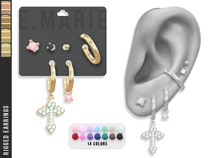 e.marie // Shanae Earrings - Golds