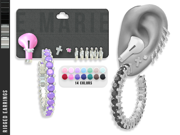 e.marie // Shayla Earrings - Silvers