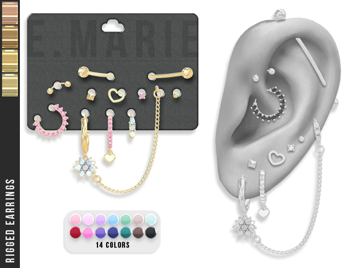 e.marie // Sienna Earrings - Golds