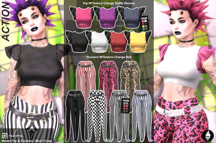 Action Naomi Top + Tousers + Belt - OVERDOSE