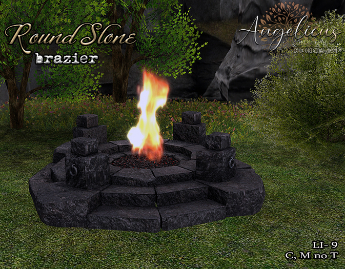 .AngelicUs.  Round Stone brazier