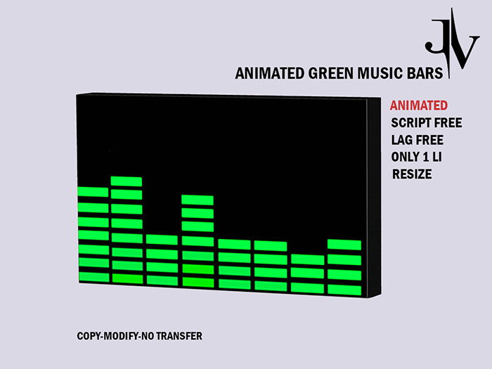 ::JV::Animated Green Music Bars