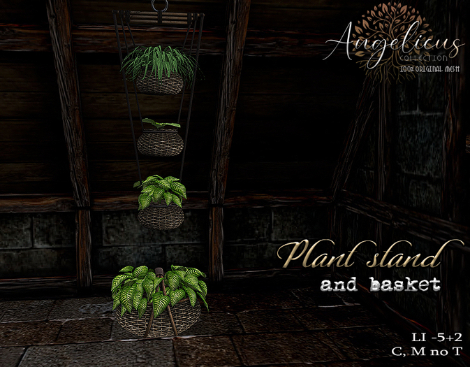 .AngelicUs. Plant stands and basket 