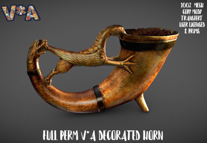 FULL PERM V*A DECORATED HORN