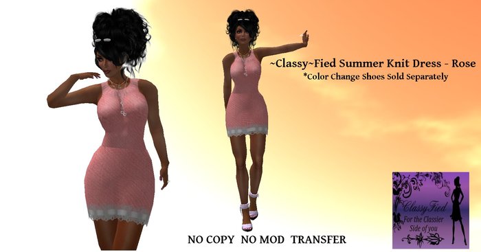 ~Classy~Fied Summer Knit Mini Dress - Rose