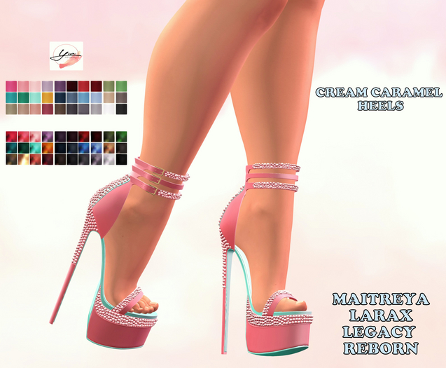 ..YD. Cream Caramel Heels Fatpack