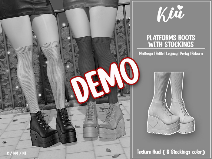*>Kiu<* - Platforms Boots /Stockings_DEMO