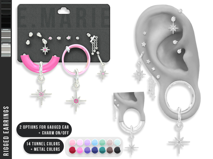 e.marie // Veda Earrings - Silvers 