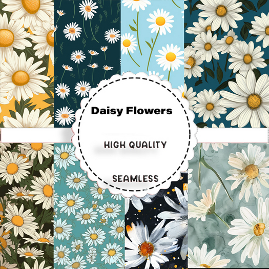 SATO - Daisy Flowers Seamless Texture patterns