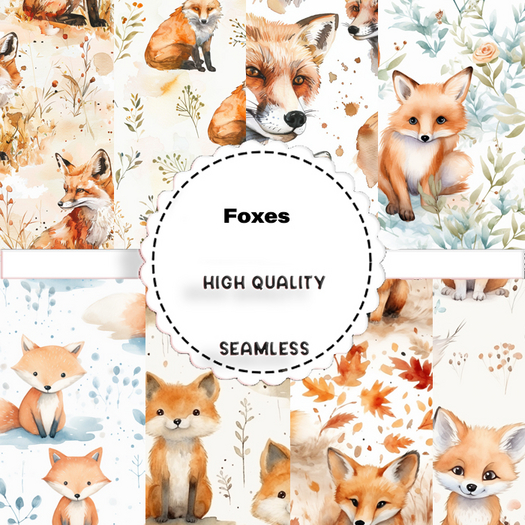 SATO - Foxes seamless texture patterns