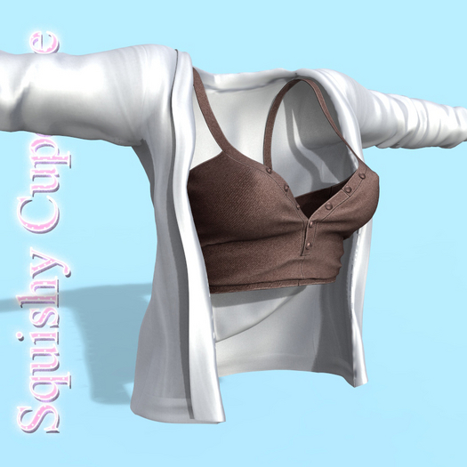 White Cardigan With Brown Top