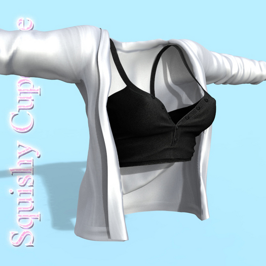 White Cardigan With Black Top