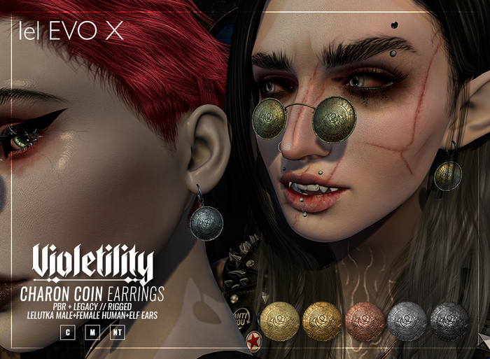 Violetility - Charon Coin Earrings
