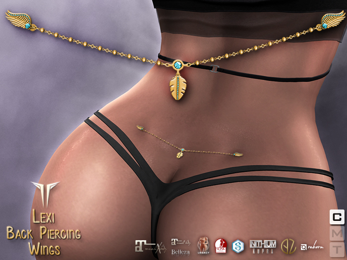 **RE** Lexi Back Piercing - Wings - Maitreya Lara X - Belleza - SLink - Meshbody - eBODY - Inithium