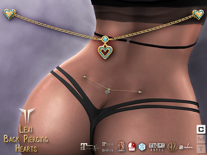 **RE** Lexi Back Piercing - Hearts - Maitreya Lara X - Belleza - SLink - Meshbody - eBODY - Inithium