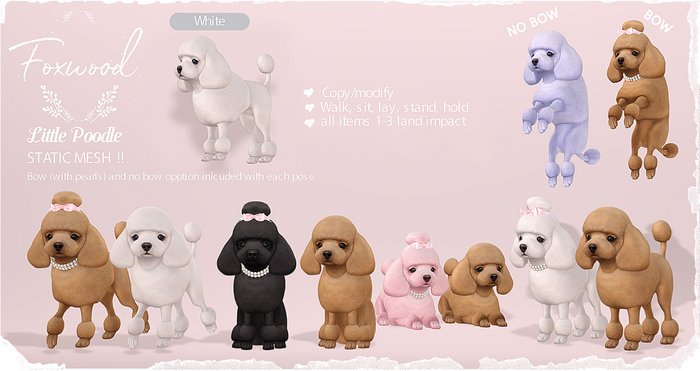 Foxwood - Little Poodle - white