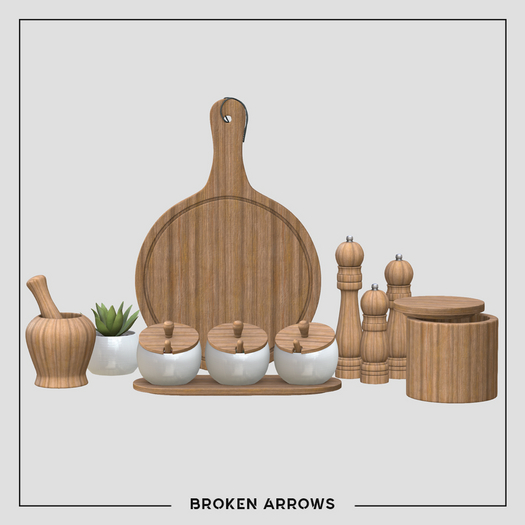 BROKEN ARROWS - Kitchen Utensils - Rustic Wood 